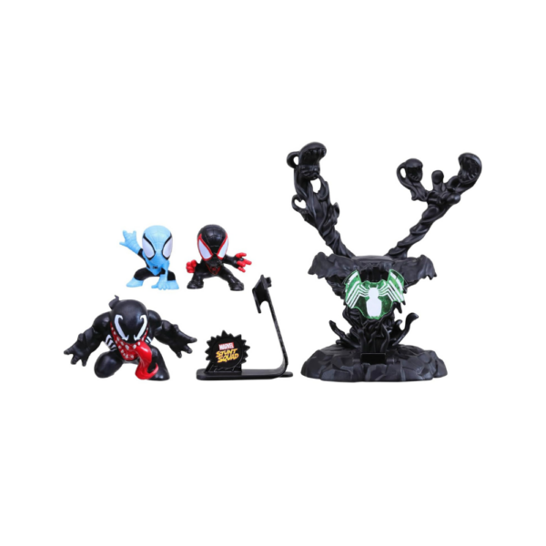 Marvel Stunt Squad Villain Knockdown Playset with Spider-Man, Miles Morales, and Venom - Image 2
