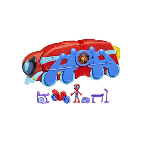 Spidey and His Amazing Friends Spider Crawl-R 2-in-1 Deluxe Headquarters Playset - Image 2