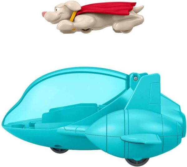 DC League Of Super-Pets Super Launch Krypto Figure & Invisible Jet Vehicle Set