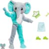 Barbie Cutie Reveal Fashion Doll, Jungle Series Elephant Plush Costume - Image 5
