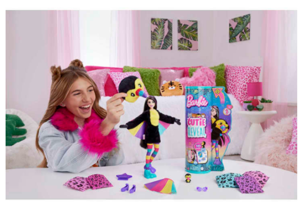Barbie Cutie Reveal Jungle Series Toucan Doll - Image 3
