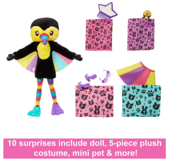 Barbie Cutie Reveal Jungle Series Toucan Doll - Image 4