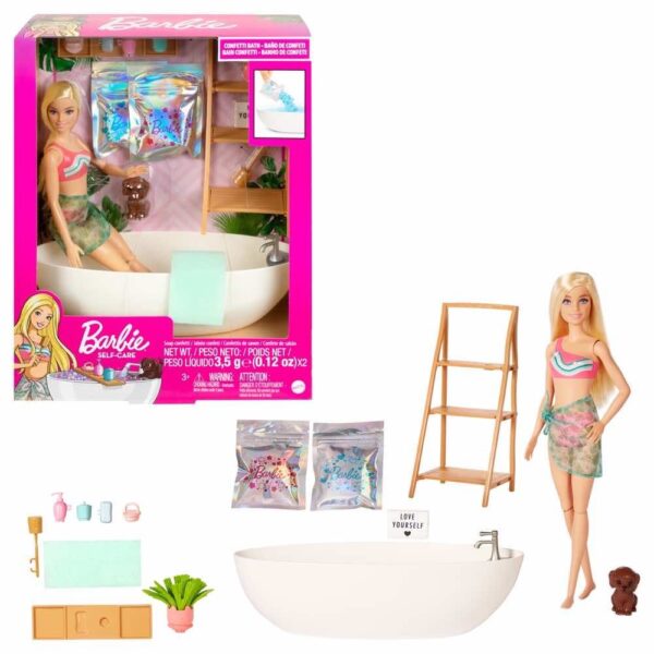 Barbie Self Care Soap Confetti Bath Playset Blonde - Image 2