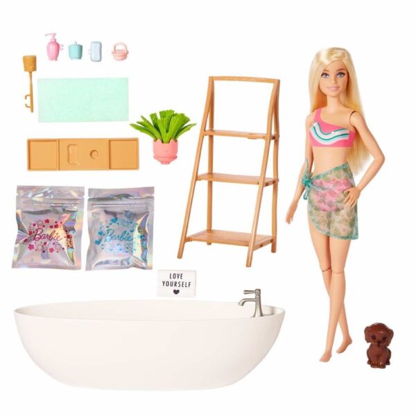 Barbie Self Care Soap Confetti Bath Playset Blonde - Image 3