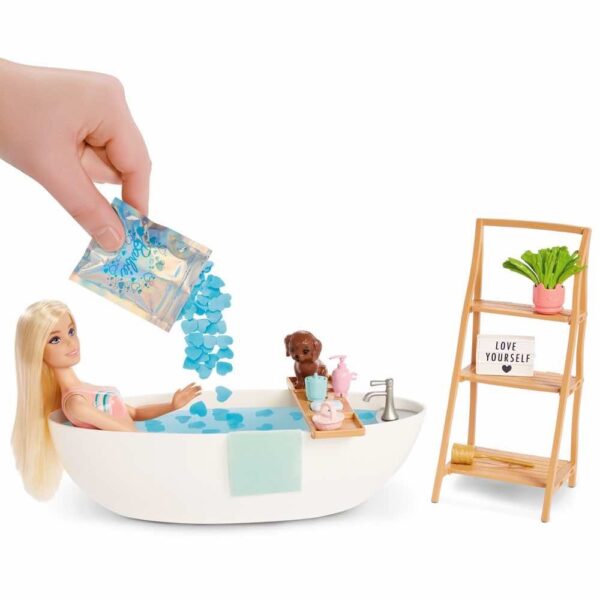 Barbie Self Care Soap Confetti Bath Playset Blonde - Image 4
