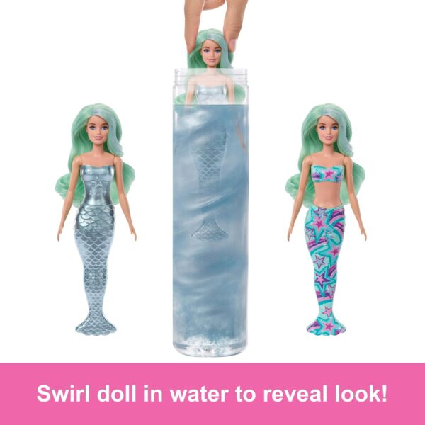 Barbie Color Reveal Doll & Accessories with 6 Unboxing Surprises, Mermaid Series - Image 3