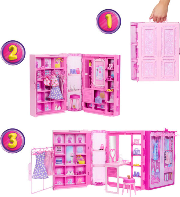 Dream Closet Toy Playset with Fashion Doll, Clothes - Image 6