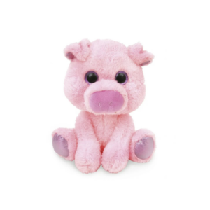 Sitting Animal Plush with Shiny Eyes