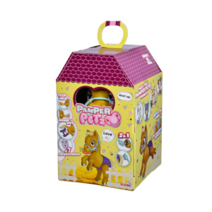 Pamper Petz Pony with 11 Surprises - Interactive Foal Toy with Drinking, Wet Nappy & Magic Gender Reveal - 24cm Collectible for Kids