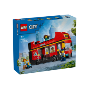 City Red Double Decker Sightseeing Bus