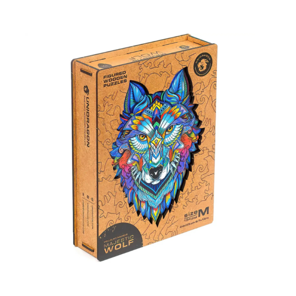 184 Piece Wooden Jigsaw Puzzle Majestic Wolf