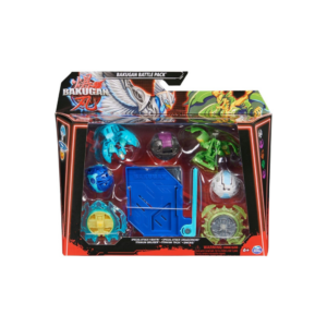 Bakugan Blue Base Battle Pack Action Figure Set, Special Attack Ventri, Special Attack Dragonoid, Titanium Bruiser, Titanium Trox, Smoke