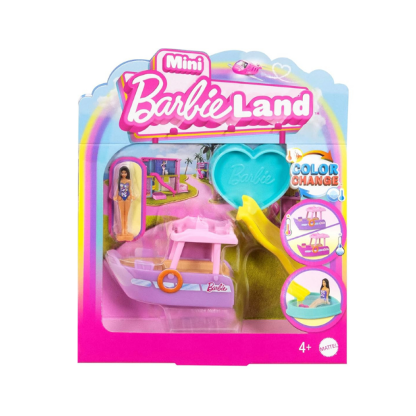 Mini BarbieLand Doll & Toy Vehicle Set