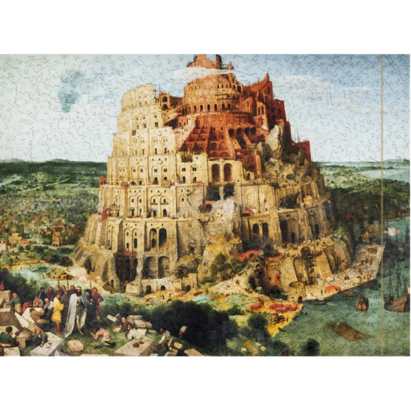 Wooden Jigsaw Puzzle Art Collection - The Tower of Babel Pieter Bruegel 1000-Pieces - Image 4