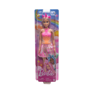 Barbie Unicorn Doll with Pink Fantasy Hair, Colorful Pink & Orange Outfit & Unicorn-Themed