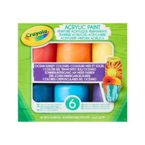 Crayola Acrylic Paint Ocean-Sunset Shades, 6 pcs.