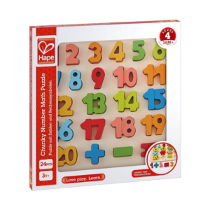Chunky Number Educational Wooden Puzzle - 24pcs