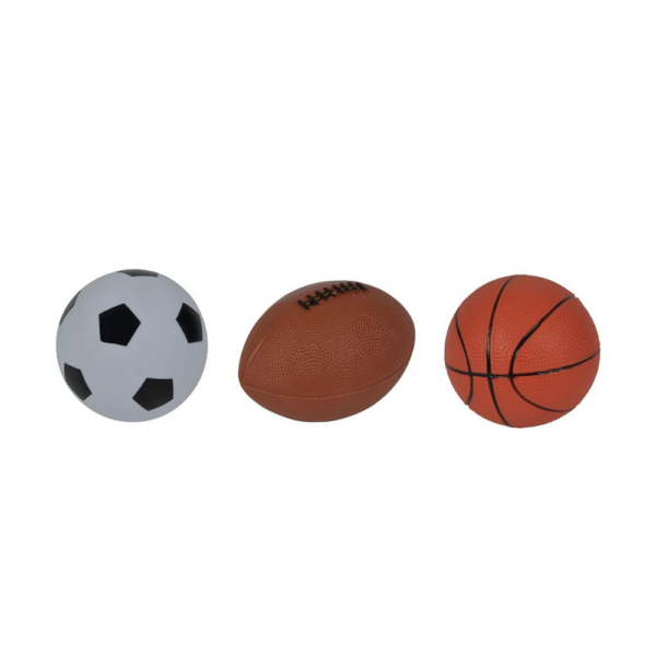 Set of 3 Balls Basketball, Rugby, and Football - Image 2