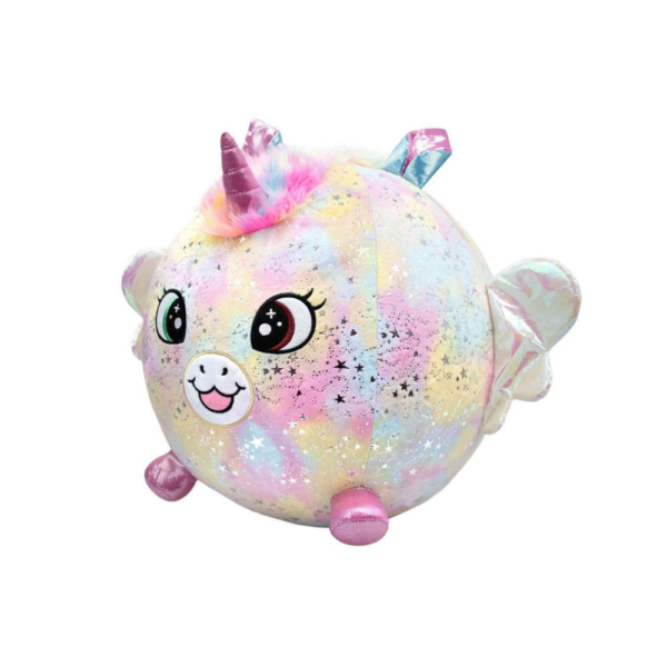 XXL Shinycorns Inflatable Plush Ball Rainbow Unicorn - Image 2