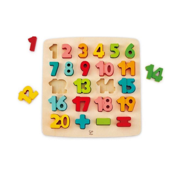 Chunky Number Educational Wooden Puzzle - 24pcs - Image 2
