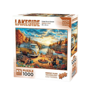 Puzzle, Camp fire at sunset 1000 pieces