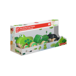 Wooden Frog-Themed Push and Pull-Along Toy