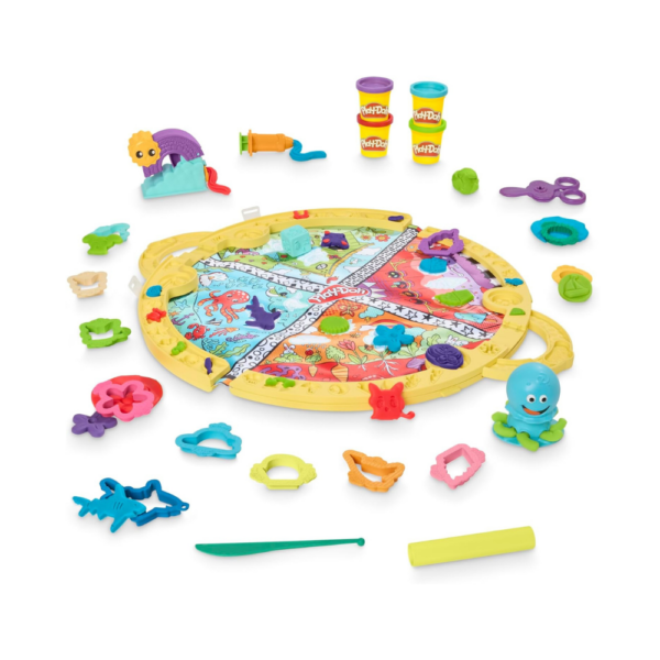 Hasbro Play-Doh Fold & Go Playmat Starter Set with 19 Accessories - Image 2
