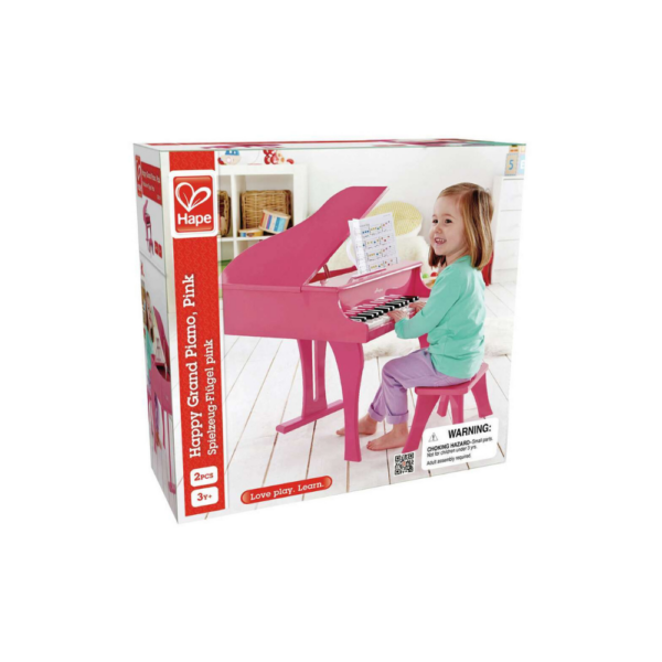 30-key Happy Wooden Grand Musical Piano Pink - Image 2