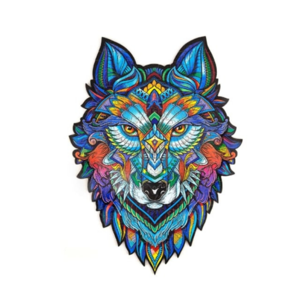 184 Piece Wooden Jigsaw Puzzle Majestic Wolf - Image 2