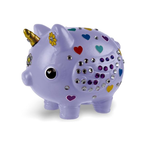 Crayola Creations Piggy Bank Design Kit, Purple - Image 2