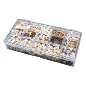 Box of Wooden Beads Natural