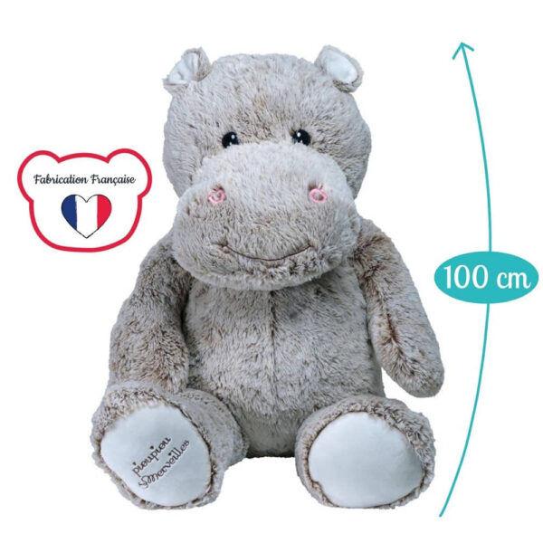 Giant Plush Léo the Hippo - 100cm - Image 2