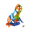 Action 4-Loop Crash Out Track Set with Motorized Booster  1:64