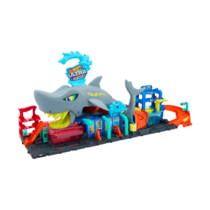 City Toy Car Track Set, Ultra Shark Car Wash with 1:64