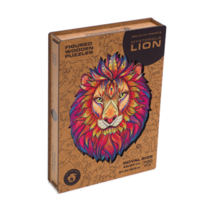 700 Piece Wooden Jigsaw Puzzle Mysterious Lion Royal Size