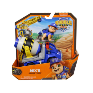 Rubble & Crew, Mix's Cement Mixer Toy Truck with Action Figure
