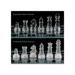 Elegant 10" Glass Chess Set - Premium Quality Board Game for All Ages 