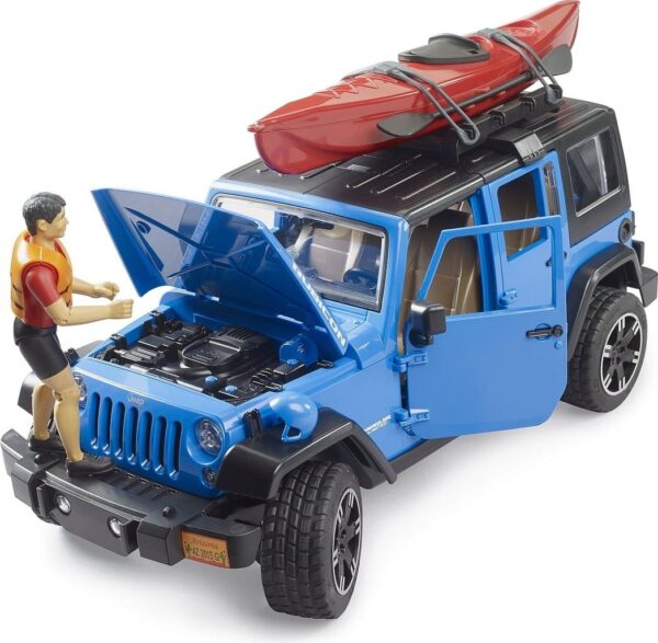 Jeep Wrangler Rubicon Unlimited with Kayak & Kayaker - Image 3