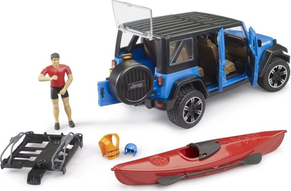 Jeep Wrangler Rubicon Unlimited with Kayak & Kayaker - Image 4