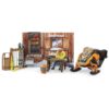 Mountain Resort + Miniature Figurine And Snowmobile