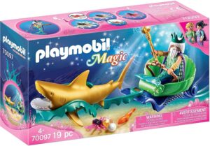 Mermaid King of The Sea with Shark Carriage