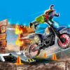 Stunt Show Motocross with Fiery Wall - Image 2