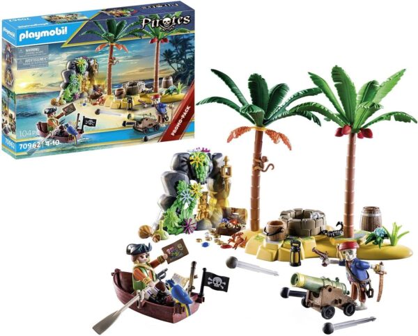 Pirates Promo Pack Pirate Treasure Island with Rowboat - Image 3