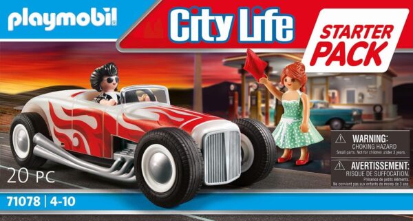City Life Starter Pack Hot Rod Toy Car-in-50s Style - Image 3