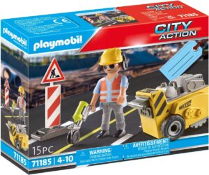Worker with Ground Saw