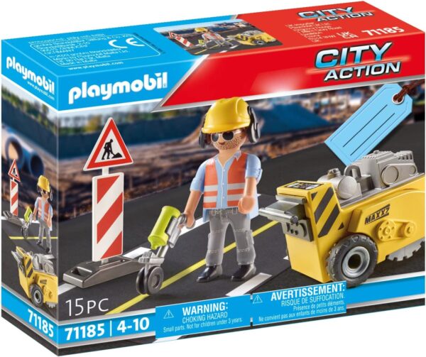 Worker with Ground Saw