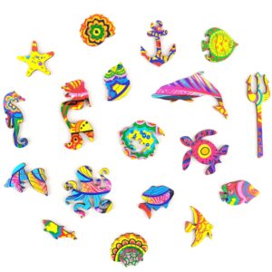 Wooden Jigsaw Puzzle "Shining Fish" 196-Pieces