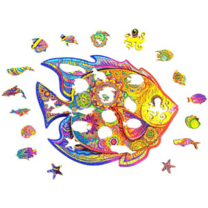Wooden Jigsaw Puzzle "Shining Fish" 196-Pieces