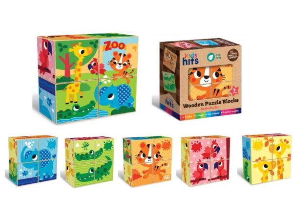 Wood Puzzle Block Colorful Zoo - Image 3