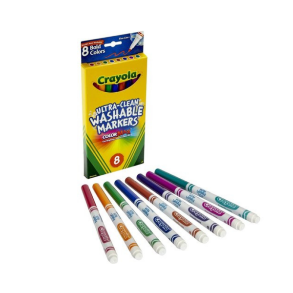 Crayola Ultra Clean Fine Line Washable Markers 8 Pack - Image 2